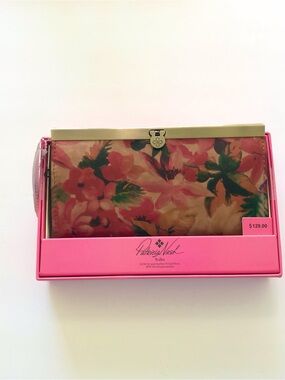 Patricia Nash Cauchy Frame Wallet/Clutch Spring Multi Pattern,NWT,NIB
